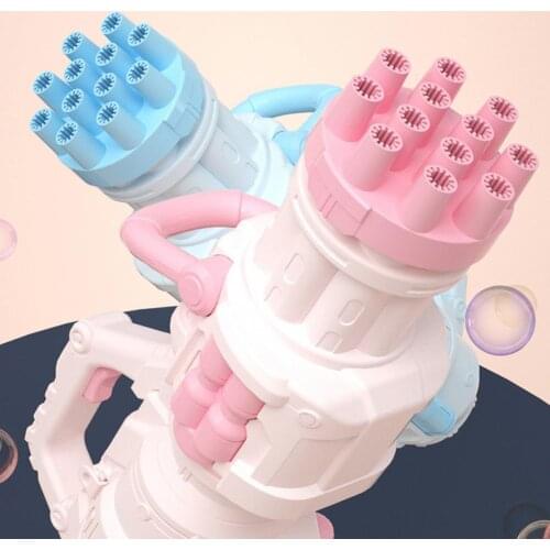 Automatic Bubble Machine Electric Bubble Gun Toy 12-hole Automatic Bubble Maker For Kids Summer Soap Water Bubble Toy