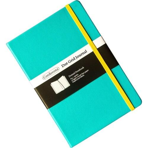 Dotted Notebook Dot Grid Journal Hard Cover A5 Elastic Band Travel Diary Planner