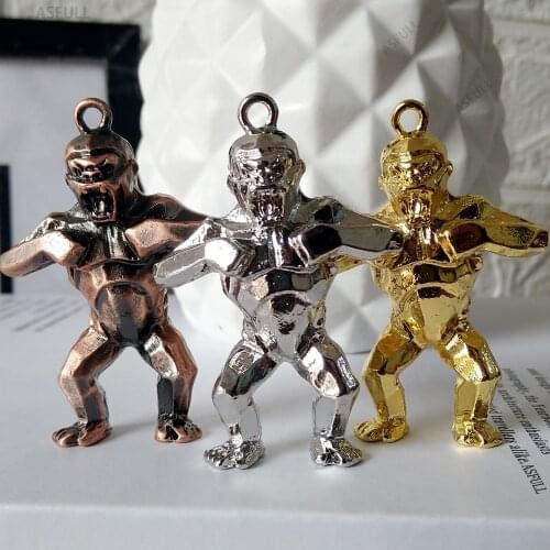 Kingkong Pet Key Personalized Family Gifts Keychain Resin plating monkey Keyring Chain forTeacher Boyfriend Girlfriend LoverGift