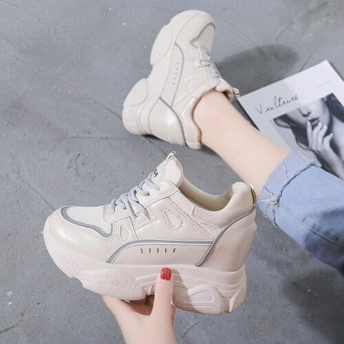 Chaussures Femme White Shoes Woman High Top Women Shoes Sneakers 2020 Fashion Wedges Shoes For Women Platform Ladies Shoes