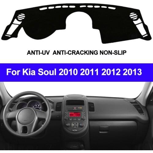 TAIJS Car Dashboard Cover Dash Mat Dash Pad DashMat Sun Shade Carpet Anti-UV NON-Slip For Kia Soul 2010 2011 2012 2013