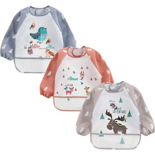 Baby Cartoon Print Burp Cloths Infant Kid Baby Rice Clothes Boys Girls Cartoon Disposable Bib Inverted Gown Для Новорожденных