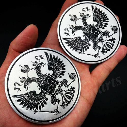 2pcs Metal Russia Russian Flag Eagle Car Trunk Rear Emblem Badge Decal Sticker