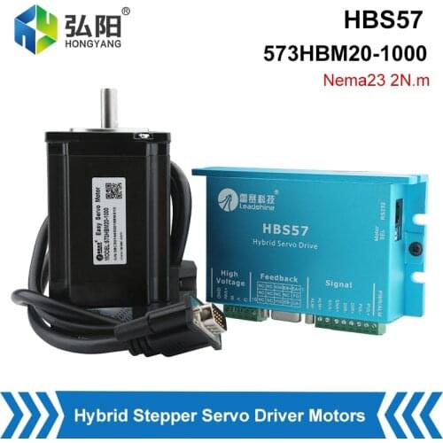 Leadshine Hybrid Servo Motor Driver HBS57 + 573HBM20-1000 HBS507 Nema23 Three-Phase Closed Loop Motor With Encoder