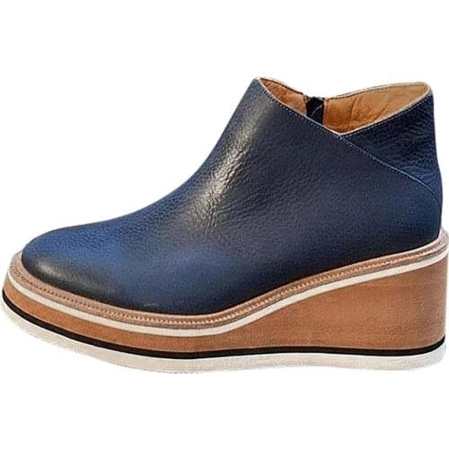 ISHINE Women's Wedge Ankle Boots