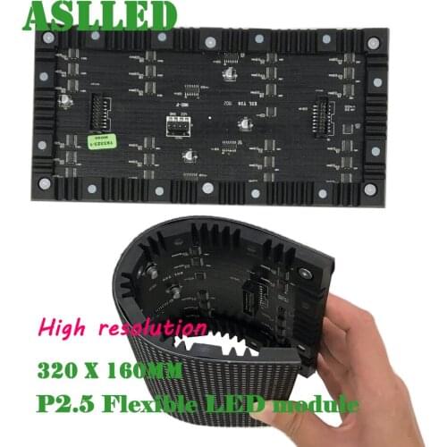 HD Curved LED Display Flexible Video Wall P2.5 Full Color Advertising LED Panel 320x160mm