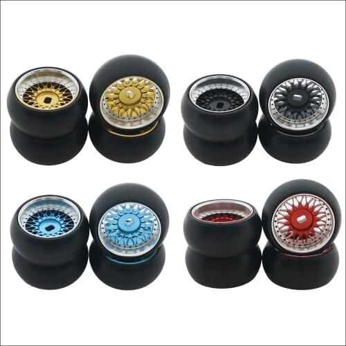 RCAWD alloy wheel rim classic drift tire for 1/28 Wltoy K969 K989 P929 drift rally bigfoot kyosho mini-Z rc hobby model car part