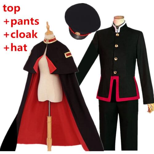 Toilet-Bound Hanako-kun Cosplay Hanako-kun Costume Cloak Top Full Set Nene Yashiro Dress Lolita Girls Hanako-kun Wigs Hair Boys