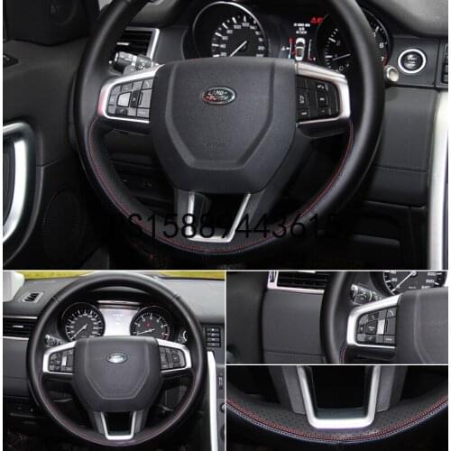 DIY Leather hand sewn steering wheel cover for Land Rover Discovery Freelander Range Rover evoque sport