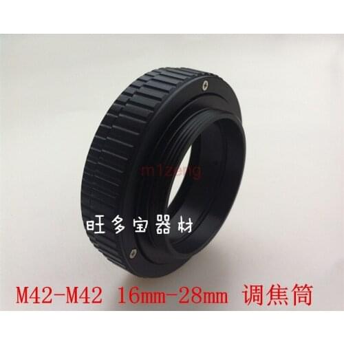 M42-M42 16-28 M42 to M42 Mount Focusing Helicoid Ring Adapter 16mm-28mm Macro Extension Tube