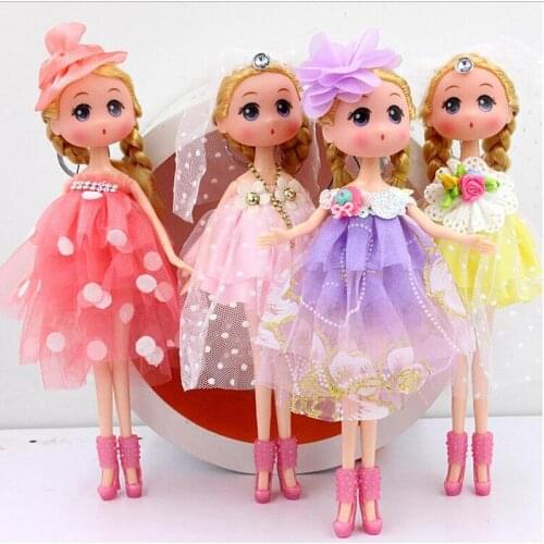 Mini 18cm/26cm/28cm Confused Doll Pendant Princess For Girls Cute Baby Wedding Dolls Children Gifts Toys A064 4pcs/lot