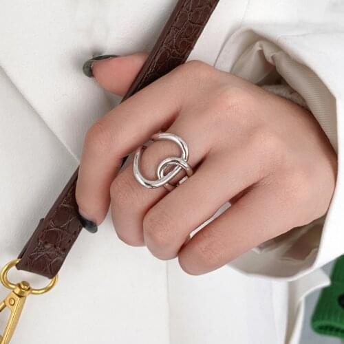 Irregular Special Design Gold Silver Color Finger Rings For Women Adjustable Size Charms Fashion Ring Jewelry
