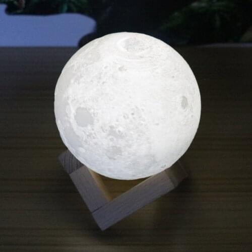 3D print moon night light lamp charging luna light best gift round light free shipping