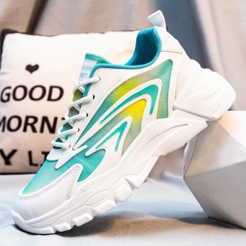 2021 autumn new breathable mens shoes Korean fashion mens sports shoes mesh casual shoes fashion running dad shoes