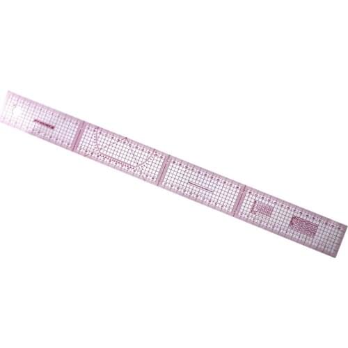 Plastic Sewing Tailor Double Side Metric Straight Ruler Transparent Yardstick Patchwork Cloth Cutting Rulers Size Rule Quilting