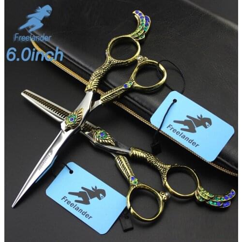 Retro Style Profissional Hairdressing Scissors Hair Cutting Scissors Set Barber Shears High Quality Salon 6.0IN