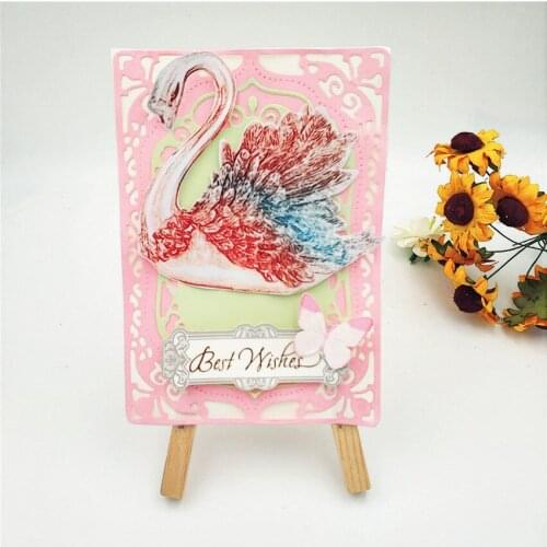 Crystal Swans Customized Metal Carbon Steel Die Cutting Dies For DIY Scrapbooking Embossing Dies Cut Stencils Decorative Cards