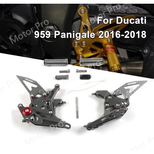 Adjustable Footrests For Ducati 959 Panigale 2016 - 2019 Motorcycle Accessories Foot Peg Rest Rearset Rear Set Pedal 2017 2018