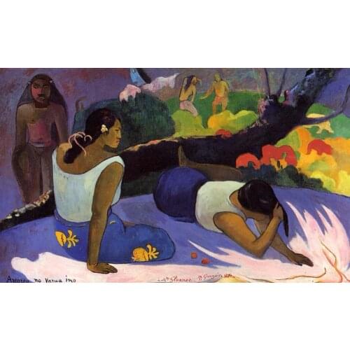 Figure Art Painting Abstract Reclining Tahitian Women by Paul Gauguin High quality hand painted Canvas Reproduction Home Decor
