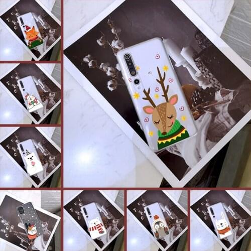Silicone Transparent Back Cover For Xiaomi Mi 10 Lite Pro Youth Play Christmas Soft Phone Case For Xiaomi Mi Note 10 Lite Pro