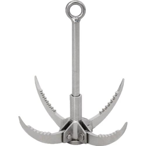 Heavy Duty 400KG Folding Steel Carabiner Grappling Hook Climbing Equipment