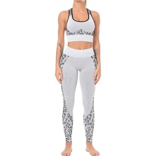 Seamless yoga set Fitness Sports Suits Women Gym bra Yoga vest High Waist Running Leggings Workout Pants Shirts