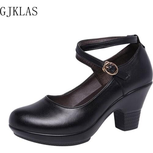 Platform High Heels Party Wedding Shoes for Women Bride Chunky Heels Big Size 43 Pumps Women Shoes High Heel Slip on Dress Shoes