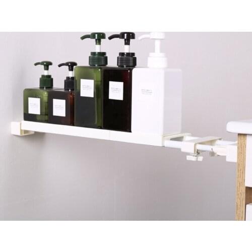 Window Sill Retractable Storage Rack Kitchen Storage Telescopic Rod Separator Board Nail-Free Partition Shelf Organizer