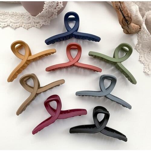 1Pcs Women Hair Clip Acrylic Hairpins Cross Transparent Hair Crab Claws Girls Make UP Washing Tool Accessories Decoration