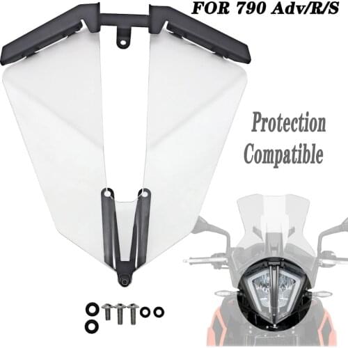 Motorcycle Headlight Guard Protector Grille Grill Cover Acrylic Lamp Pat Compatible For 790 Adventure/R/S 2019 2020