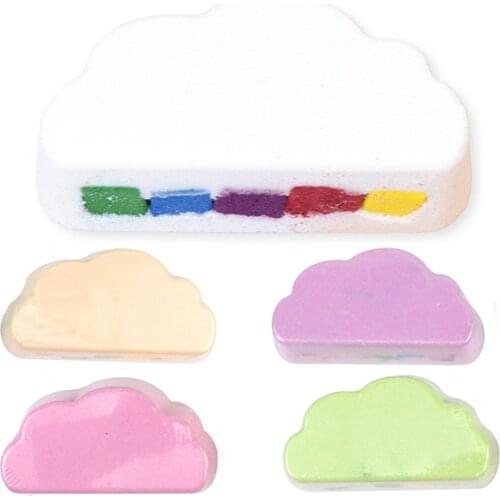 1pc Cloud Bath Salt Rainbow Soap Moisturizing Exfoliating Cleaning For Baby Care Body Skin Bubble Bath Bombs