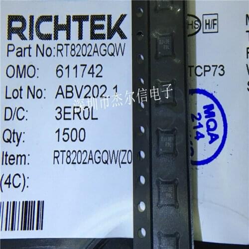 10PCS RT8202AGQW RT8202APQW RT8202 QFN 100% New&original