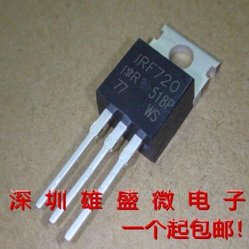 100% Original New In Stock IRF720 TO-220 400V3.3A 10pcs/lot