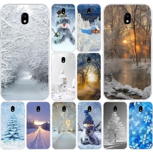 175H Christmas snow Soft Silicone Tpu Cover phone Case for Samsung j3 j5 j7 2016 2017 a3 2016 a5 2017 a6 2018