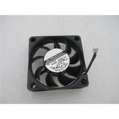 2PCS fan for ADDA AD0605DB-D93 6CM 6015 60mm 0.04A 5V Dual ball axial cooling fan