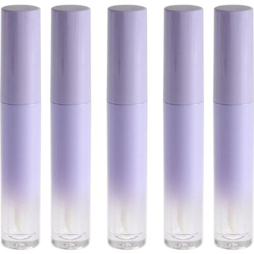 5pcs 5ml DIY Purple Empty Lipstick Bottle Lipgloss Tube Lip Balm Tube Container With Cap Cosmetic Sample Container