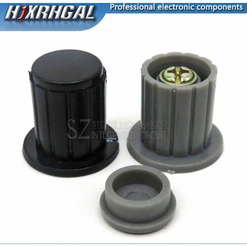 5PCS black grey knob button cap is suitable for high quality WXD3-13 2W WXD3-12 1W turn around special potentiometer knob
