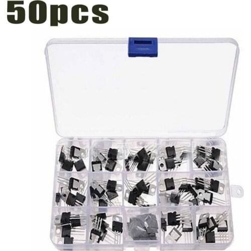 50X 10 Value Voltage Regulator Transistor Assortment Kits LM317T L7805 To L7824