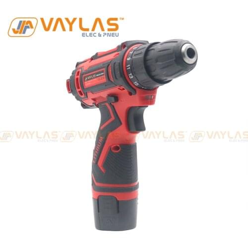 Vaylas12V Cordless Drill Dual Speed Electric Screwdriver Rechargeable Power Drill Lithium Battery Wireless Power Driver Tool