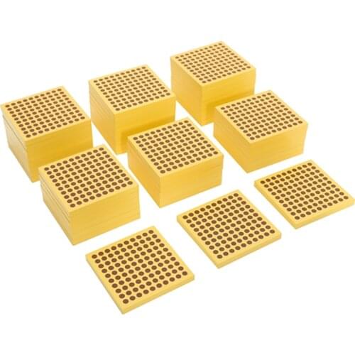 45 Wooden Hundred Squares Decimal System Montessori Mathematics Materials Preschool Early Educational Toys Math Toys for Kids