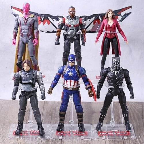Avengers Iron Man Captain America Ant-Man Hulk Spiderman Thanos Black Widow Panther Scarlet Witch Falcon Action Figure Toy
