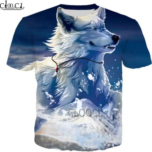 HX Unisex T-Shirt Men Streetwear Newest Popular Animal Wolf 3D Print Fashion Harajuku Short Sleeve Pullover Tops Drop Shipping