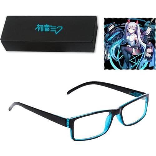 Miku Glasses Box Glasses Cleaning Cloth Custom Cosplay Prop
