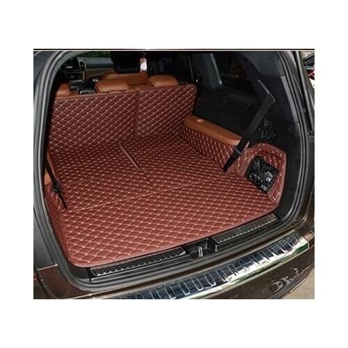 Customized Full Covered Special Car Trunk Mats for Mercedes Benz GLS 63 AMG 7seats 2017-2016 Boot Carpets Cargo Rugs for GLS63