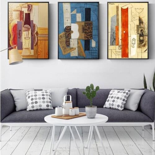 Intense Abstract Art Musical Instrument Canvas Painting Wall Art Pictures For Living Room Fashion HD Home Decoration