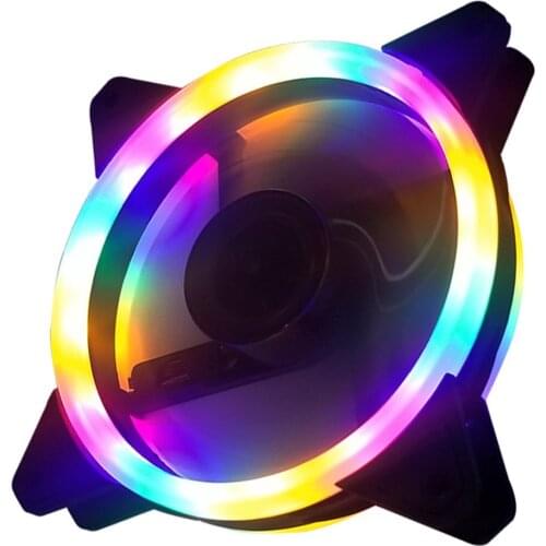 120mm 4pin Rgb Case Fan Cooling FansColorful Blue Red White Fluid Bearing LED Computer Cooling Fan Radiator Koelventilator