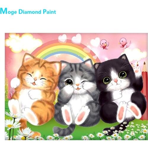 Lovely Cat Diamond Painting Cartoon Animal Round Full Drill Nouveaute DIY Mosaic Embroidery 5D Cross Stitch Home Decor Gifts