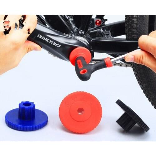 2PCS/LOT Mountain Bicycle Hollow Integral Tooth Disc Screw Cap Wrench Installation And Removal Kit Screw Crank Cover Tool Crank