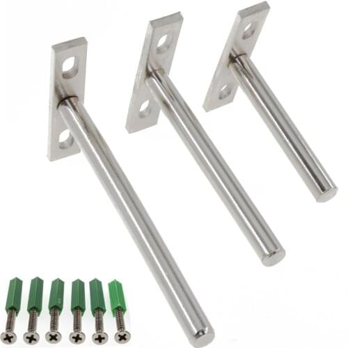 Wall Mount Floating Shelf Brackets,Industrial Steel Metal Shelving Shelf Supports Hidden Bracket Rustic Farmhouse Hardware Brace