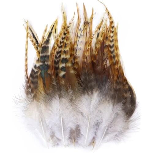 6-8inch Natural ROOSTER Feathers for Jewelry Accessories Party Decoration Chicken Craft-Feather Plume 50PCS/bag wholesale